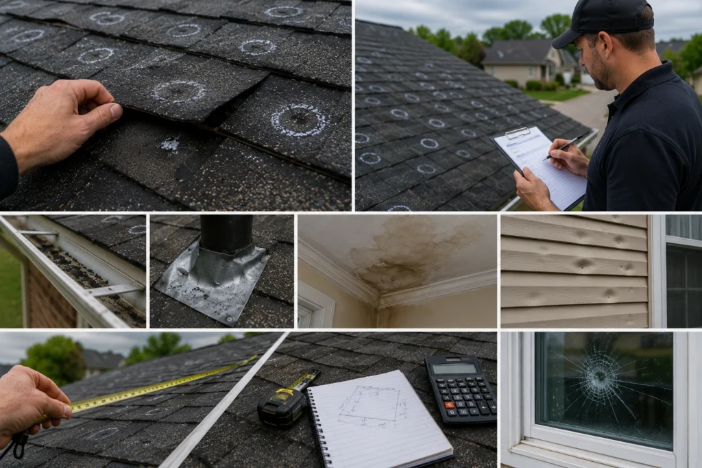 Heavy Hail Roof Insurance Claim 1