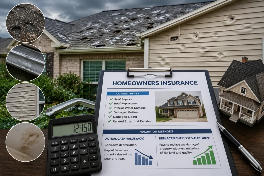 Heavy Hail Roof Insurance Claim 3